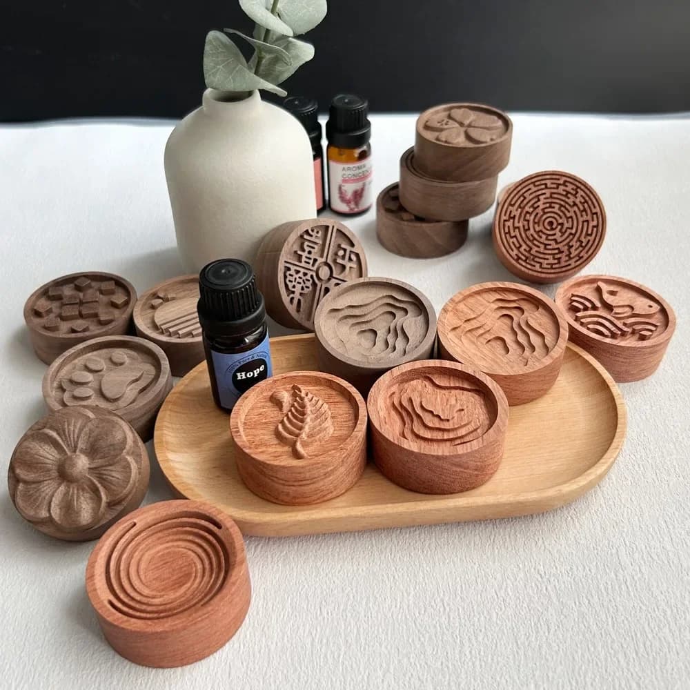 Diffuseur d'huiles essentielles en bois portable, pour un sommeil rafraîchissant, diffuseur d'arômes en bois à libération lente, longue durée, senteur florale