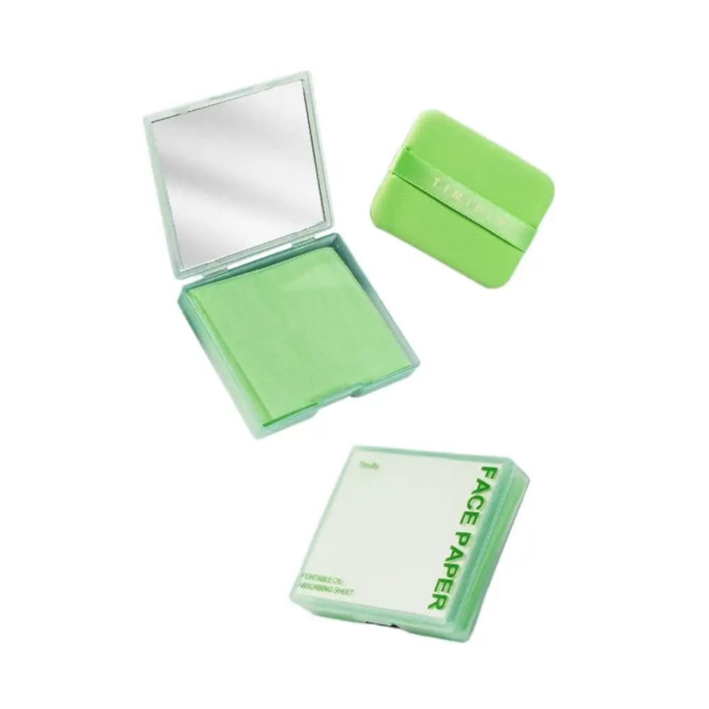 100 pièces papier absorbant l'huile Portable avec étui miroir femmes soins du visage beauté