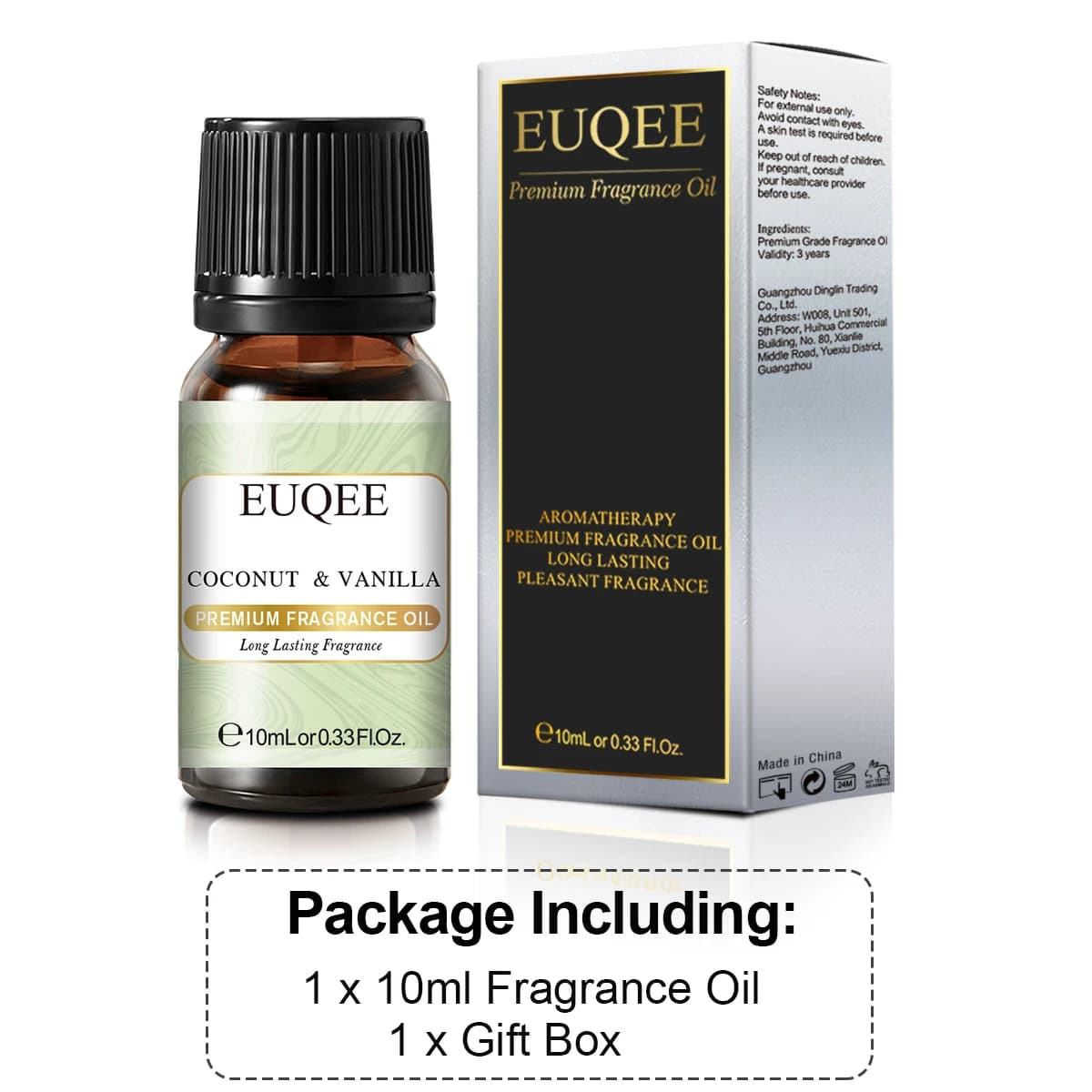 EUQEE-Huile parfumée premium pour humidificateur, diffuseur AMP, bois de santal enrichi, bambou et teck, mangue, château aromatique, forêt de vanille, 10ml