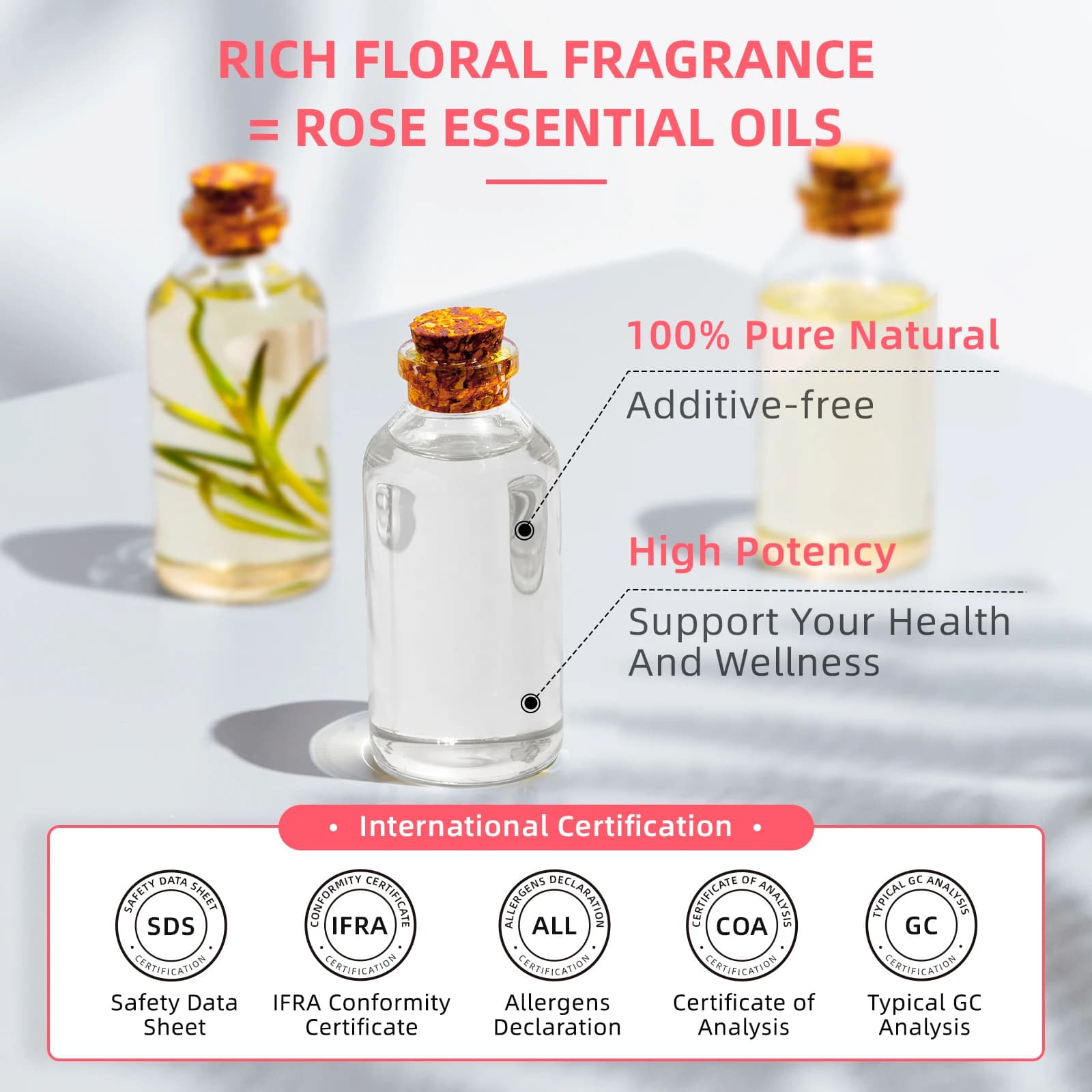 HIQILI 500ML & 1000ML huile essentielle de Rose