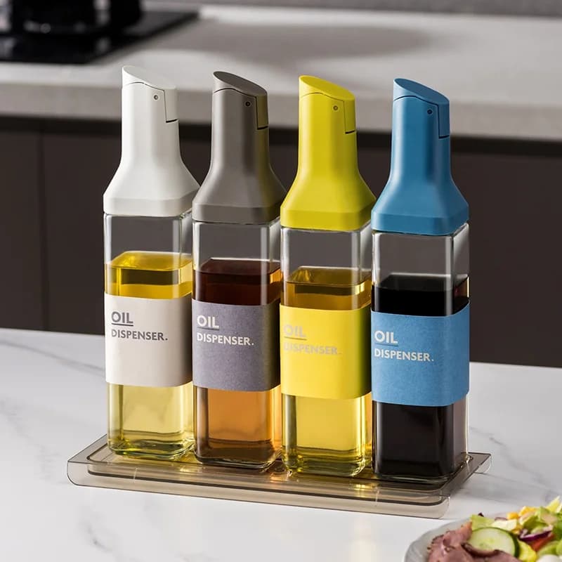 Bouteille d'huile en verre de 500ml