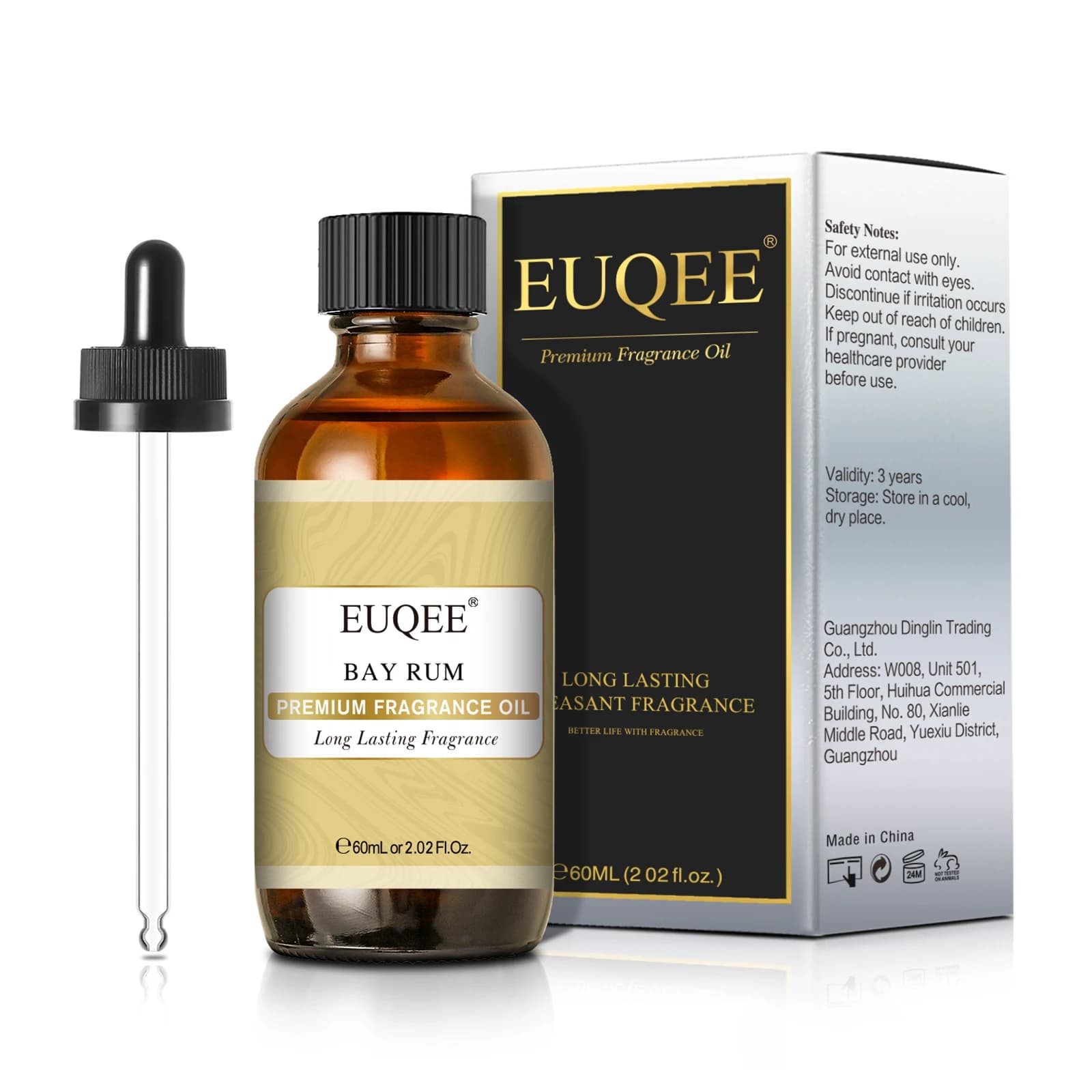 EUQEE Huile parfumée pour homme de qualité supérieure pour la fabrication de savon et de bougies, aromathérapie, parfum boisé pour parfum domestique, arôme de cuir de rhum de baie