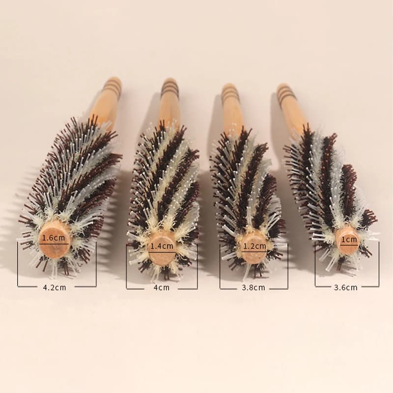 Brosse à cheveux en bois avec poils de sanglier naturels