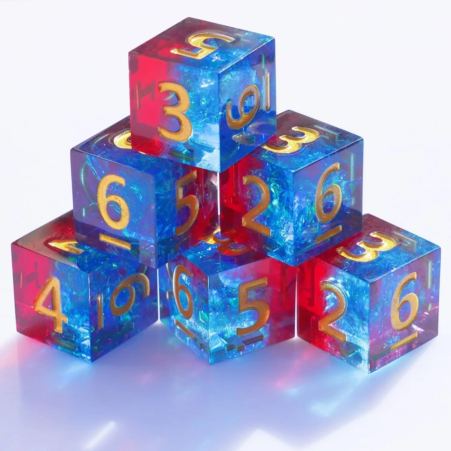 Dés en résine D6, jeu de Table polyédrique