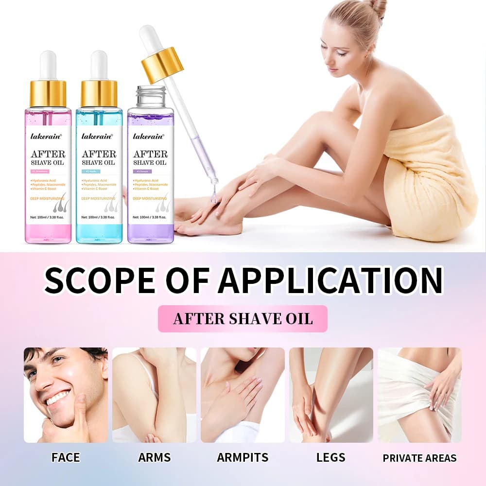 Huile de fraise après-rasage pour femmes, pour une peau lisse, hydrate, service doux, huile de rasage, huile de fraise vraiment après-rasage ﻿ Soins de la peau