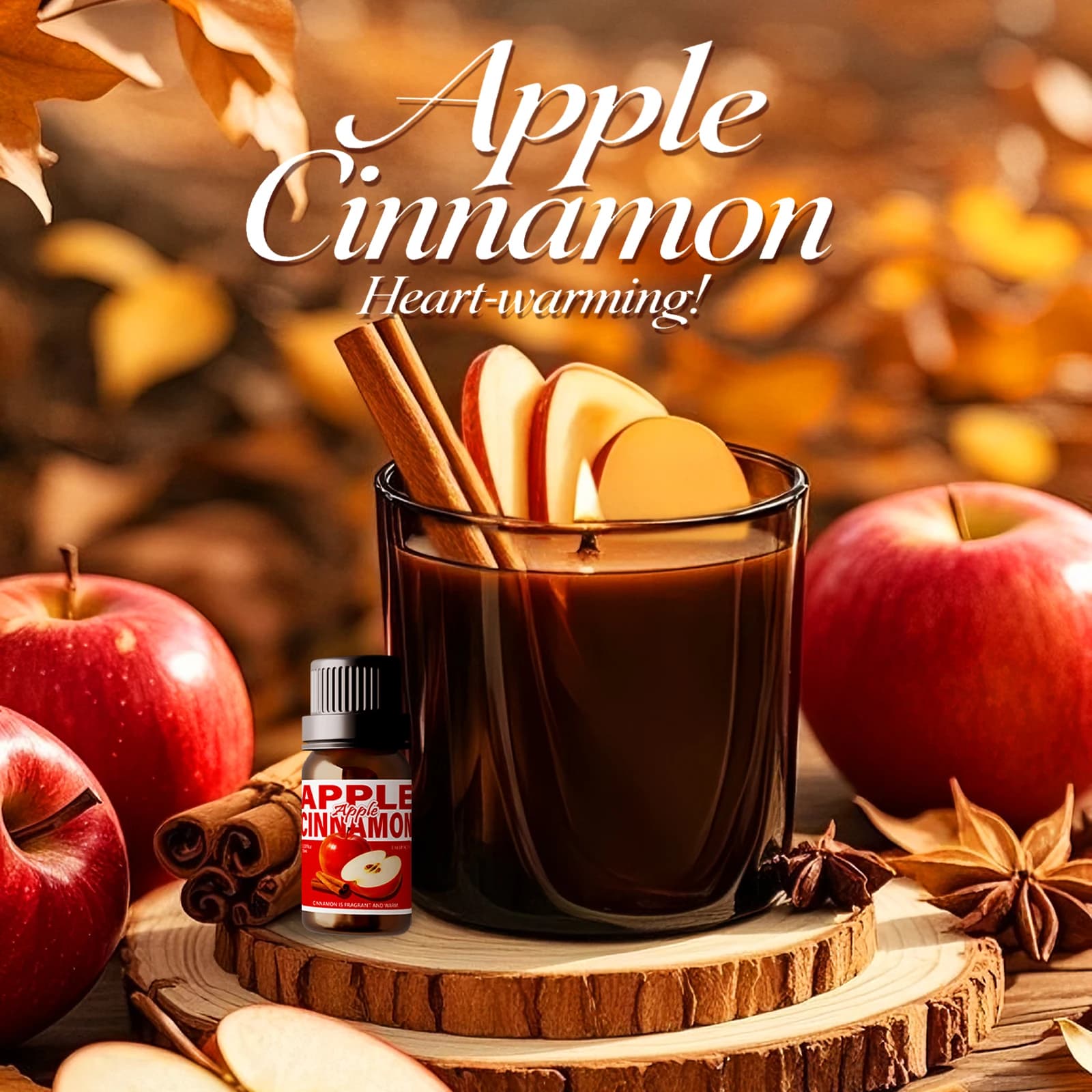 Huile essentielle de pomme et cannelle, 10ml, huiles d'aromathérapie, parfum sucré, cadeau amusant pour femmes, sans alcool