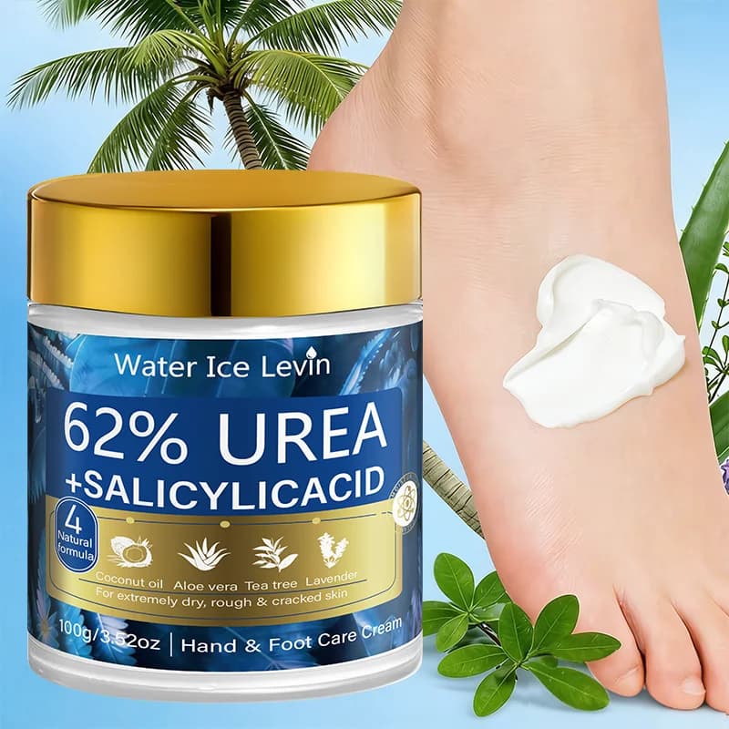 Crème pour les mains et les pieds à l'urée et à l'acide salicylique - Formule naturelle, hydratante pour les peaux extrêmement sèches et rugueuses