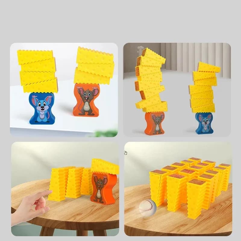 Jouets interactifs créatifs pour enfants, souris folle, tour de fromage empilée, jeu de société, fête en famille, Arches, jouets empilés pour garçons et filles