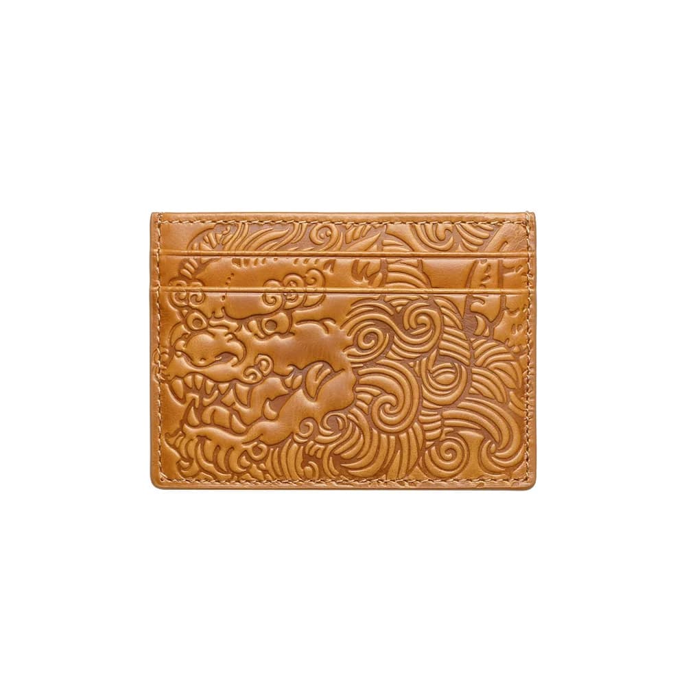Porte-cartes ultra-fin en cuir véritable pour homme, style rétro, en cuir huilé et ciré, gaufré, étui à cartes monobloc, logo imprimable