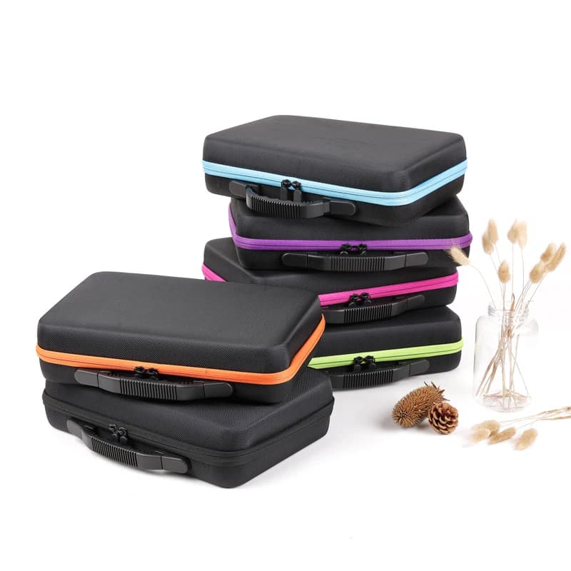 Mallette de rangement d'huiles essentielles pour DoTERRA 60 emplacements 10ML 15ML, sacs de rangement d'huiles essentielles pour bouteilles à roulettes, voyage à fermeture éclair