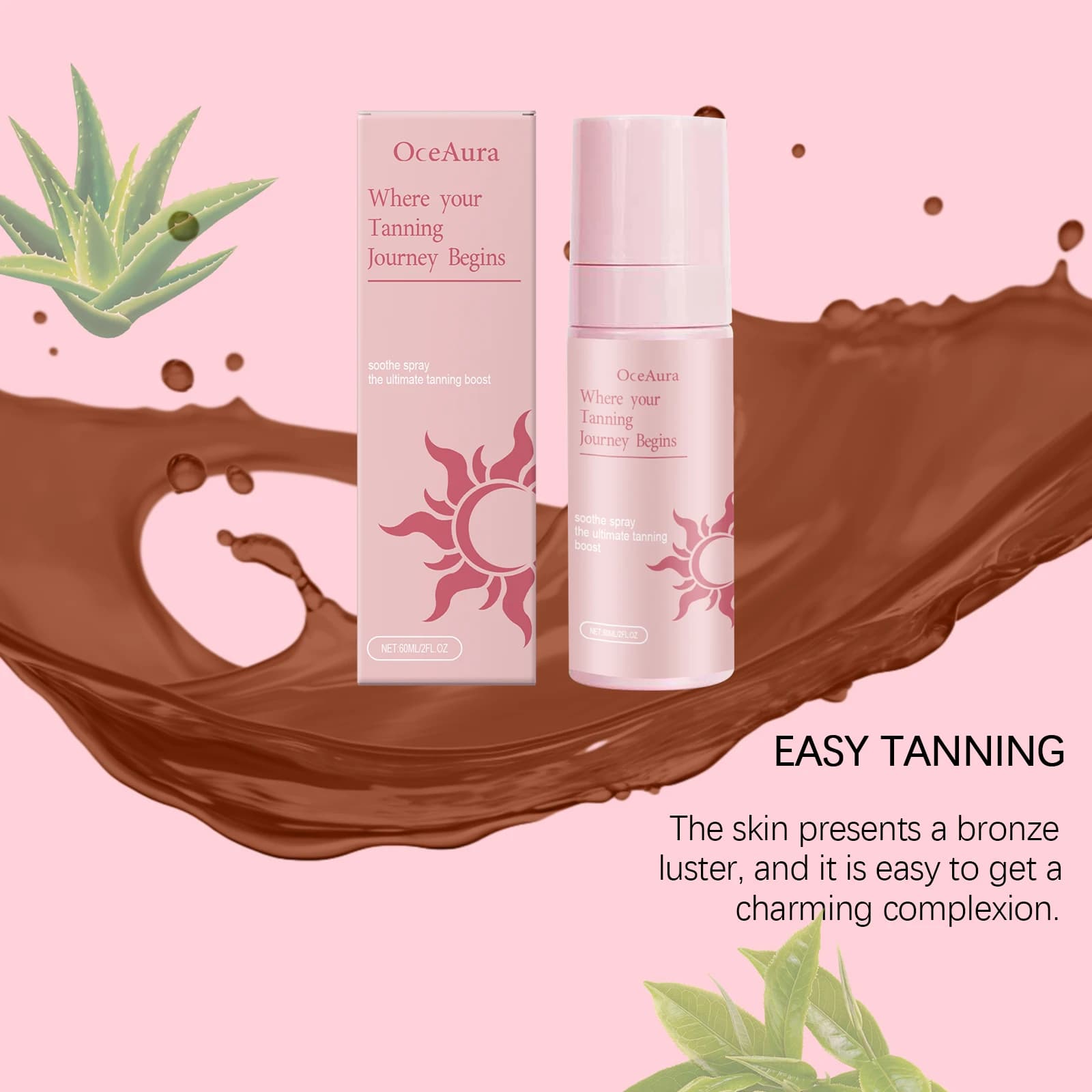 Spray autobronzant pour peau de blé