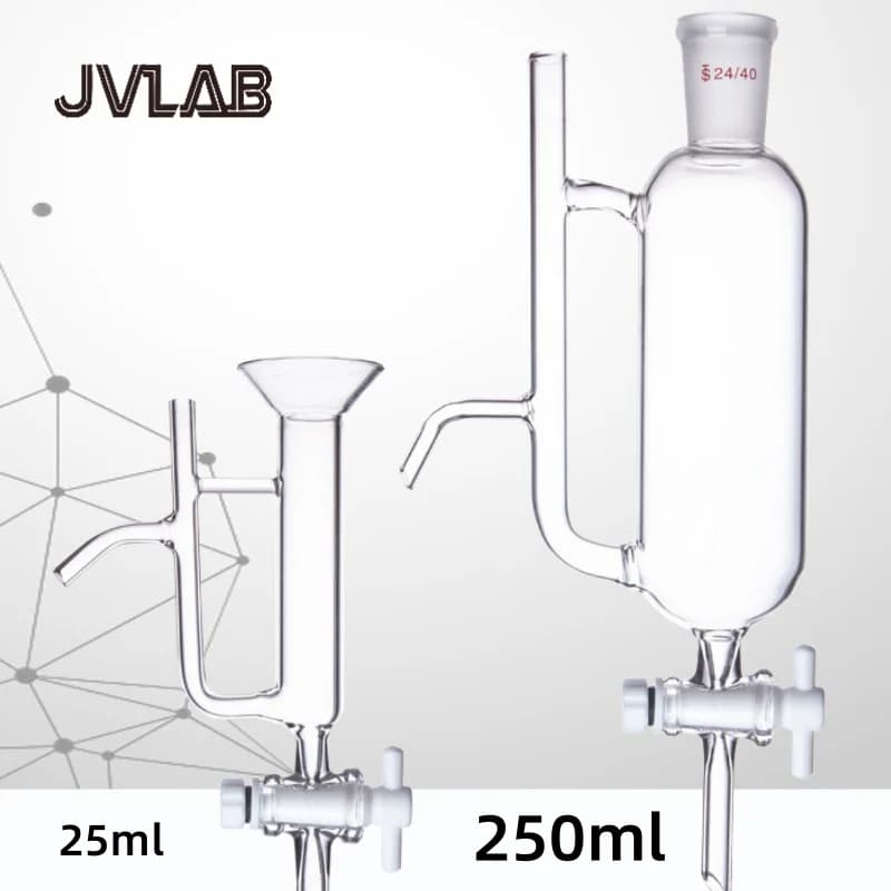 Séparateur d'hydrosol d'huile essentielle 25ml/250ml, entonnoir à Piston en PTFE, Purification de fractionation de précision à faible dose JVLAB