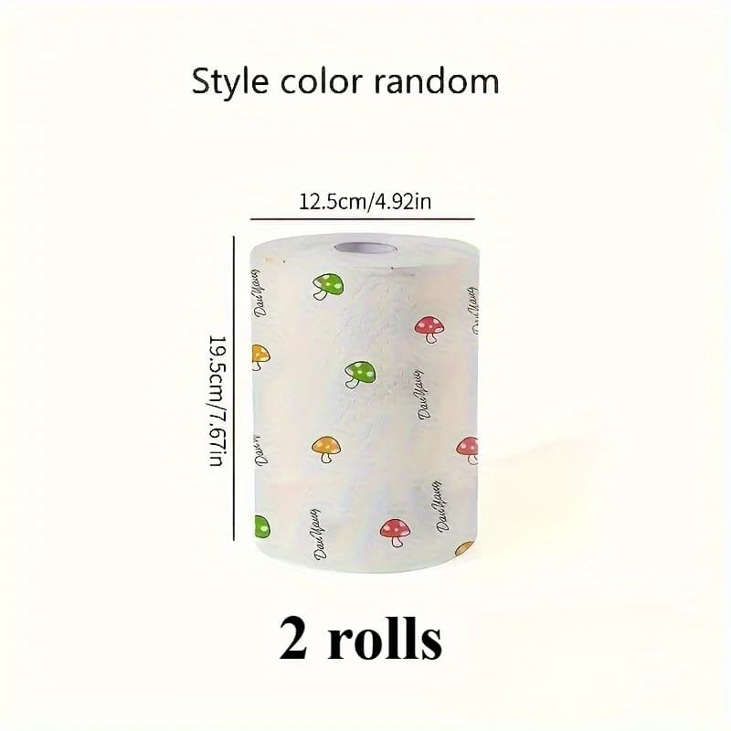 2 rouleaux de chiffons de nettoyage jetables pour la cuisine - Chiffons lavables à usage sec et humide, papier toilette pour la cuisine, produits de nettoyage ménager
