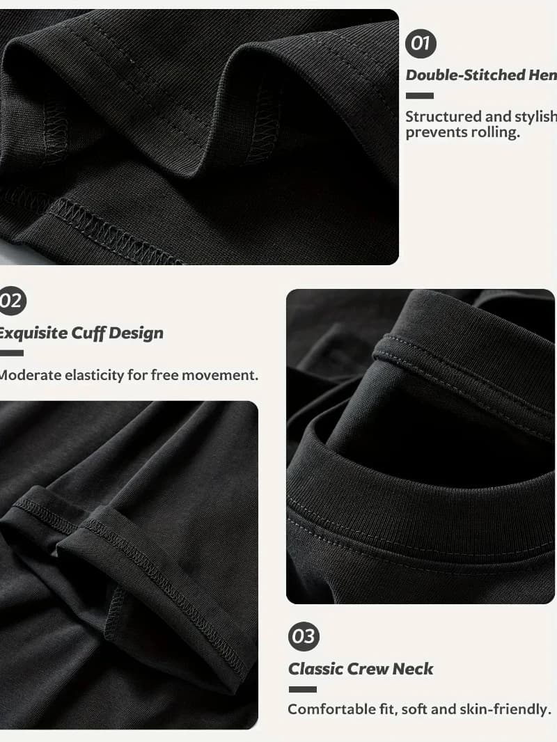 T-shirt imprimé rétro pour femme - Haut ample style streetwear - Motif ciel étoilé noir et blanc, soleil et lune
