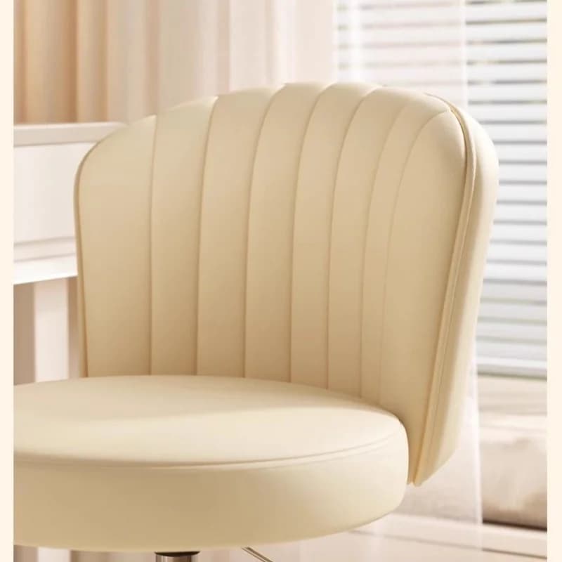 360 °   Chaise rotative tabouret de maquillage chambre coiffeuse chaise hauteur réglable avec roues dossier chaises chaise en cuir