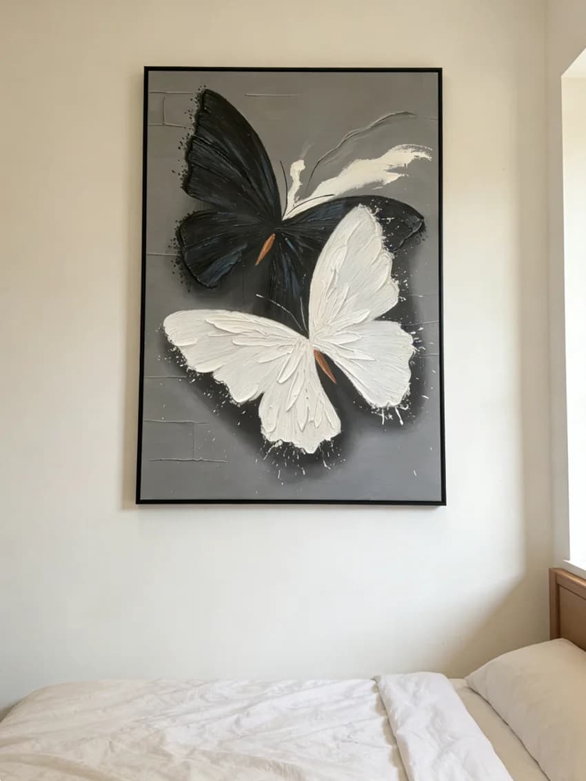 Peinture à l'huile sur toile peinte à la main, couteau d'épaisseur, peinture abstraite, images d'art murales pour décoration de maison, sans cadre, 100%