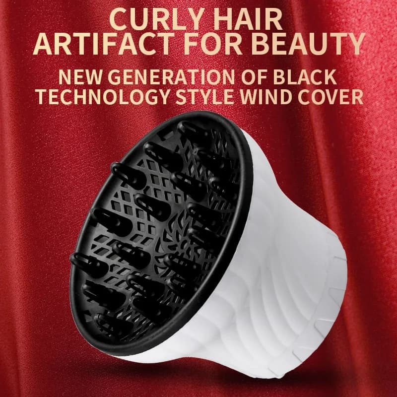 Diffuseur de cheveux universel Adaptable pour sèche-cheveux avec conception rotative cheveux bouclés grande capuche de vent forme fixe dispersant le vent
