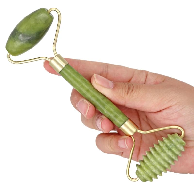 Rouleau de Massage du visage en Jade