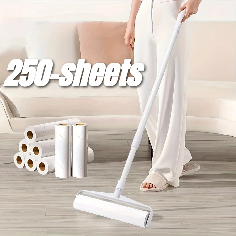 Rouleau en coton à Long manche, nettoyeur de tapis de canapé, grande brosse à déchirer adhésive, rouleau d'épilation pour animaux de compagnie, rouleau à peluches