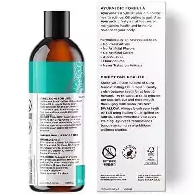 Liquide de bain d'huile de qualité supérieure avec gratte-langue intégré pour nettoyer en profondeur la surface de la langue, éliminer les sources d'odeurs et garder la bouche fraîche