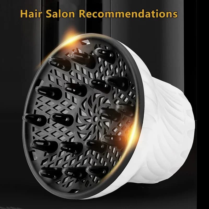 Diffuseur de Cheveux Universel Adaptable pour Sèche-Cheveux avec Design Rotatif, Bouclés, Grand Vent, partenaires Dispersant le Vent
