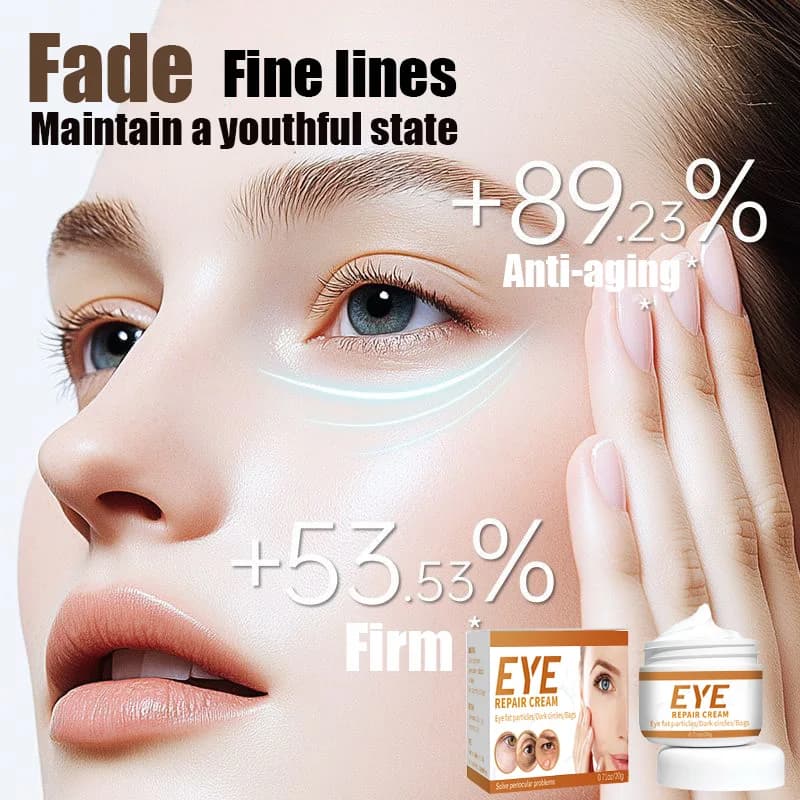 Crème Contour des Yeux Anti-Cernes, Anti-Poches et Anti-Rides, Éclaircissante, Hydratante et Blanchissante pour le Soin de la Peau