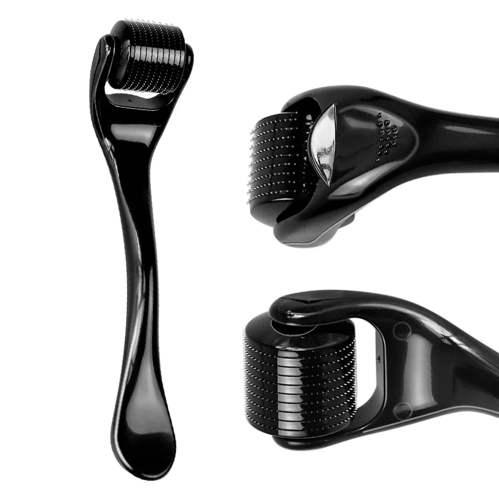 DRS 540 rouleau Derma en titane pour le visage pour la repousse des cheveux de la barbe Machine de soins de la peau du visage rouleau à micro-aiguilles noir outil de beauté