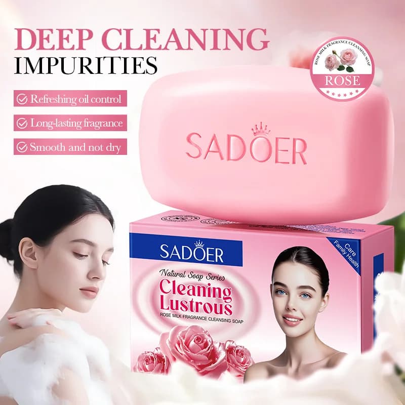 Savon nettoyant parfumé au lait de rose 100g
