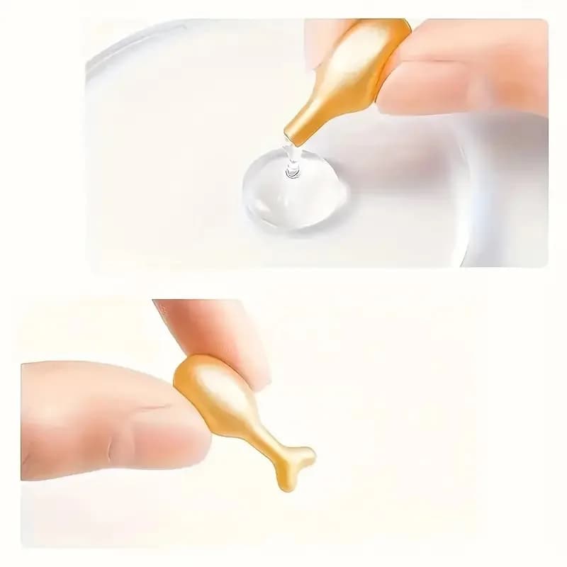30 capsules d'essence d'acide hyaluronique — Nourrit et hydrate en profondeur, rajeunit la peau jeune, convient au visage et au cou pour retenir l'humidité — Facile à transporter, à utiliser à tout mo