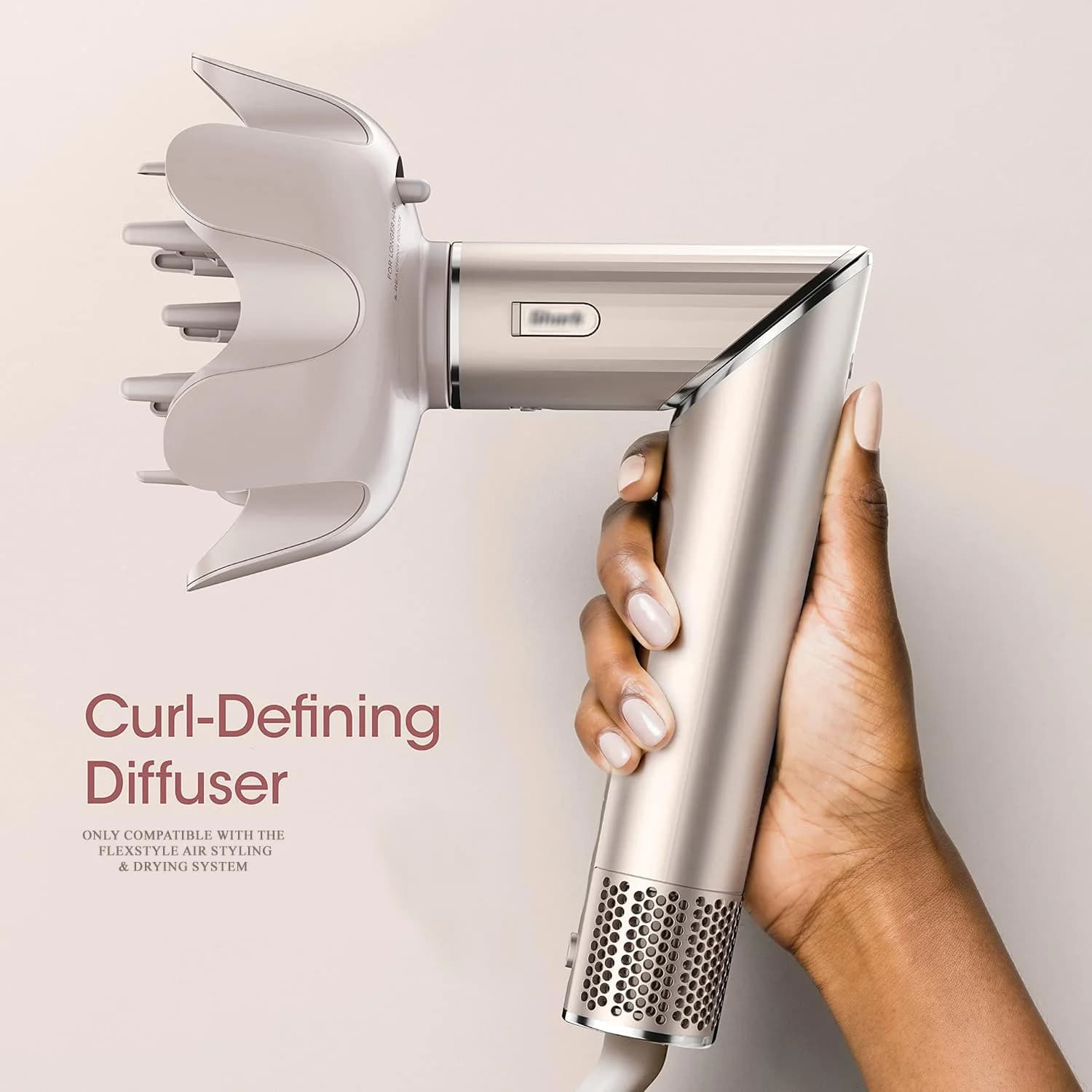 Diffuseur de lotus pointu réglable pour buse de soufflage Flexstyle-Curl Definition pour cheveux bouclés et contrôle