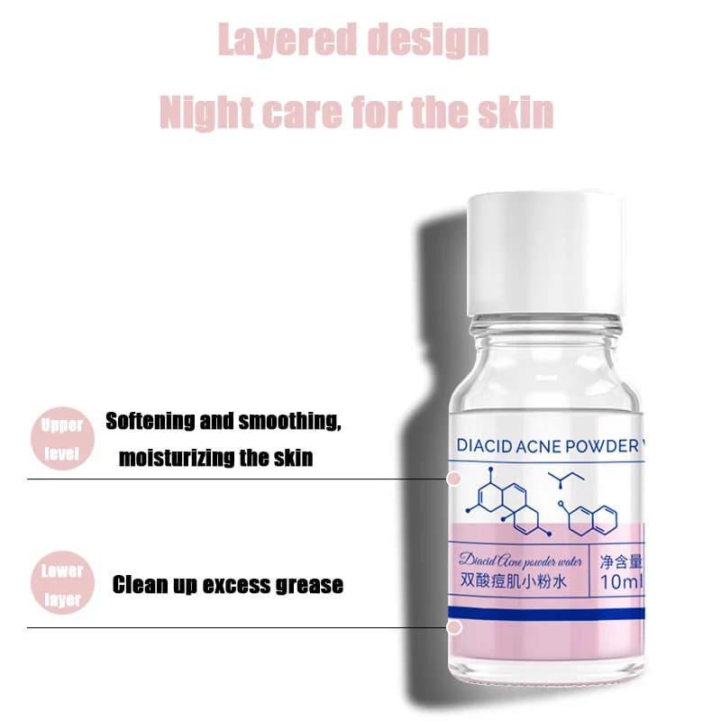 Essence d'acné concentrée d'acide salicylique rose de 10 ml - contenant d'acide salicylique, d'acide lactose, de calamine, d'acide double soin double, s