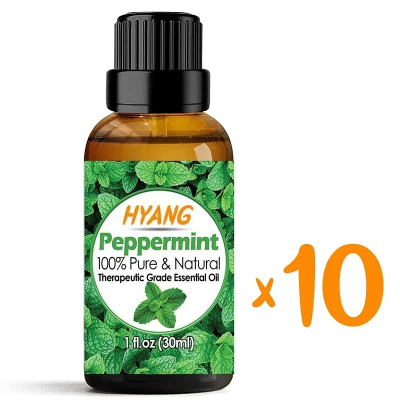 Huile essentielle de menthe poivrée (100 % PURE et NATUREL) de qualité thérapeutique - Parfaite pour l'aromathérapie, la relaxation, répulsive les souris et les parasites, plus