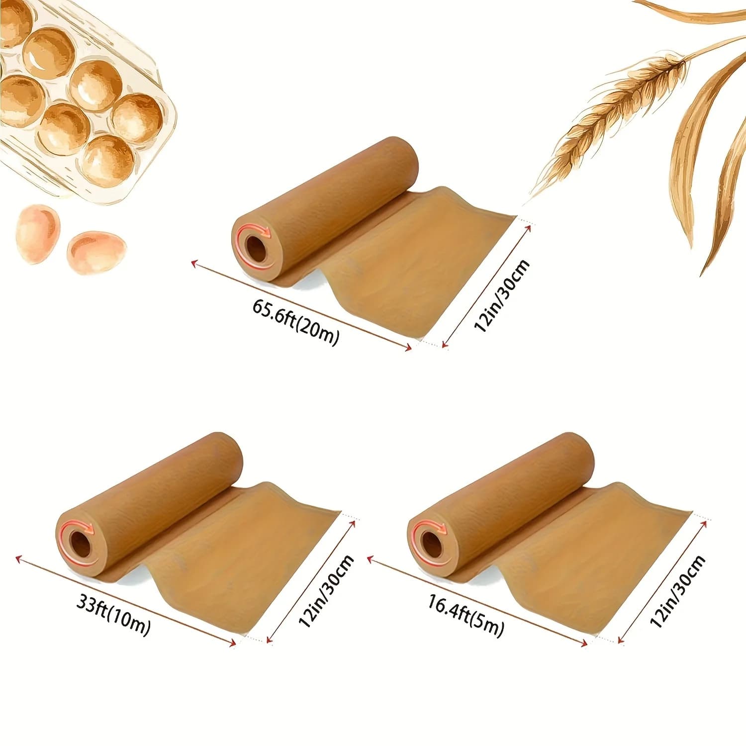 1 rouleau de papier parchemin pour la cuisson