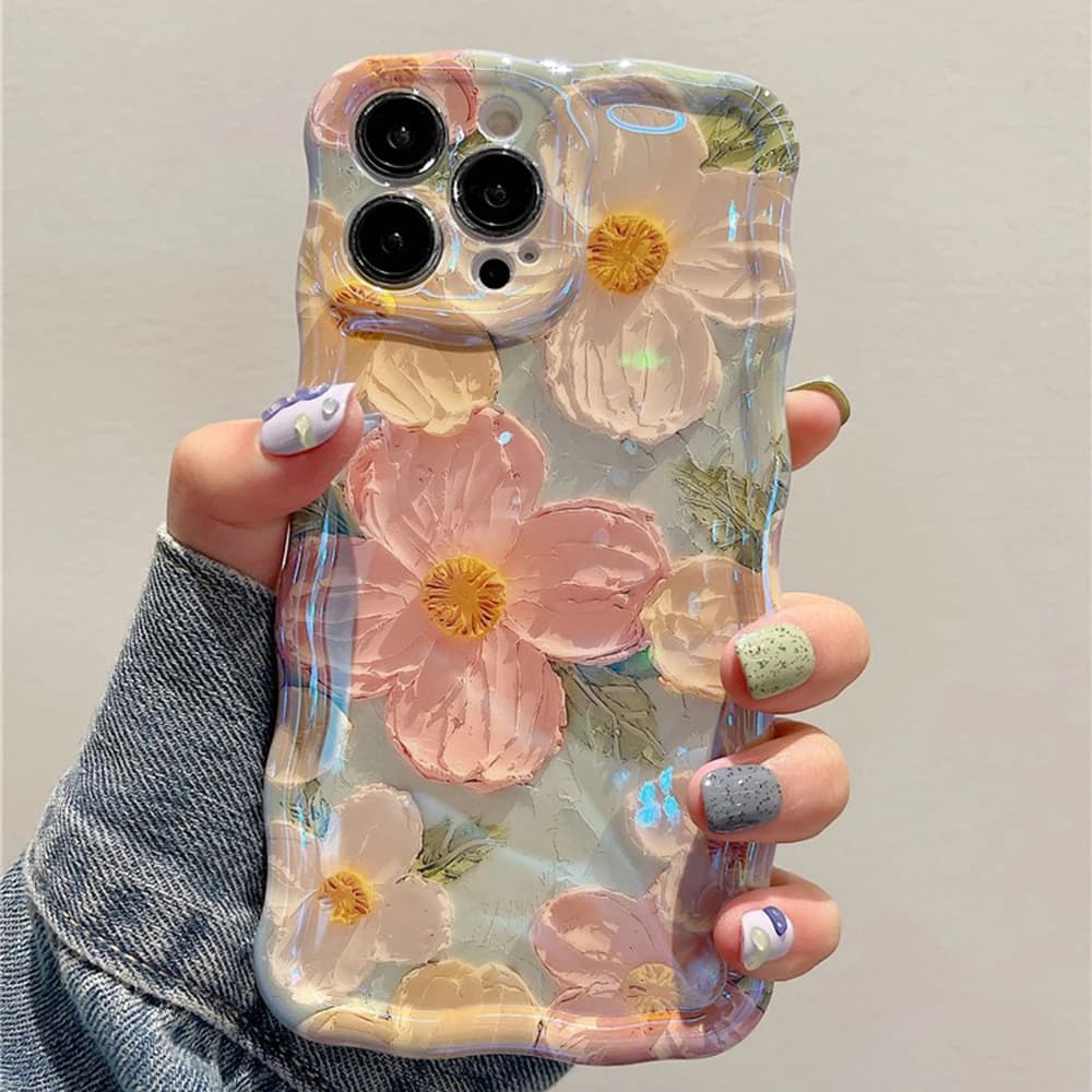 Coque de téléphone avec peinture à l'huile rétro