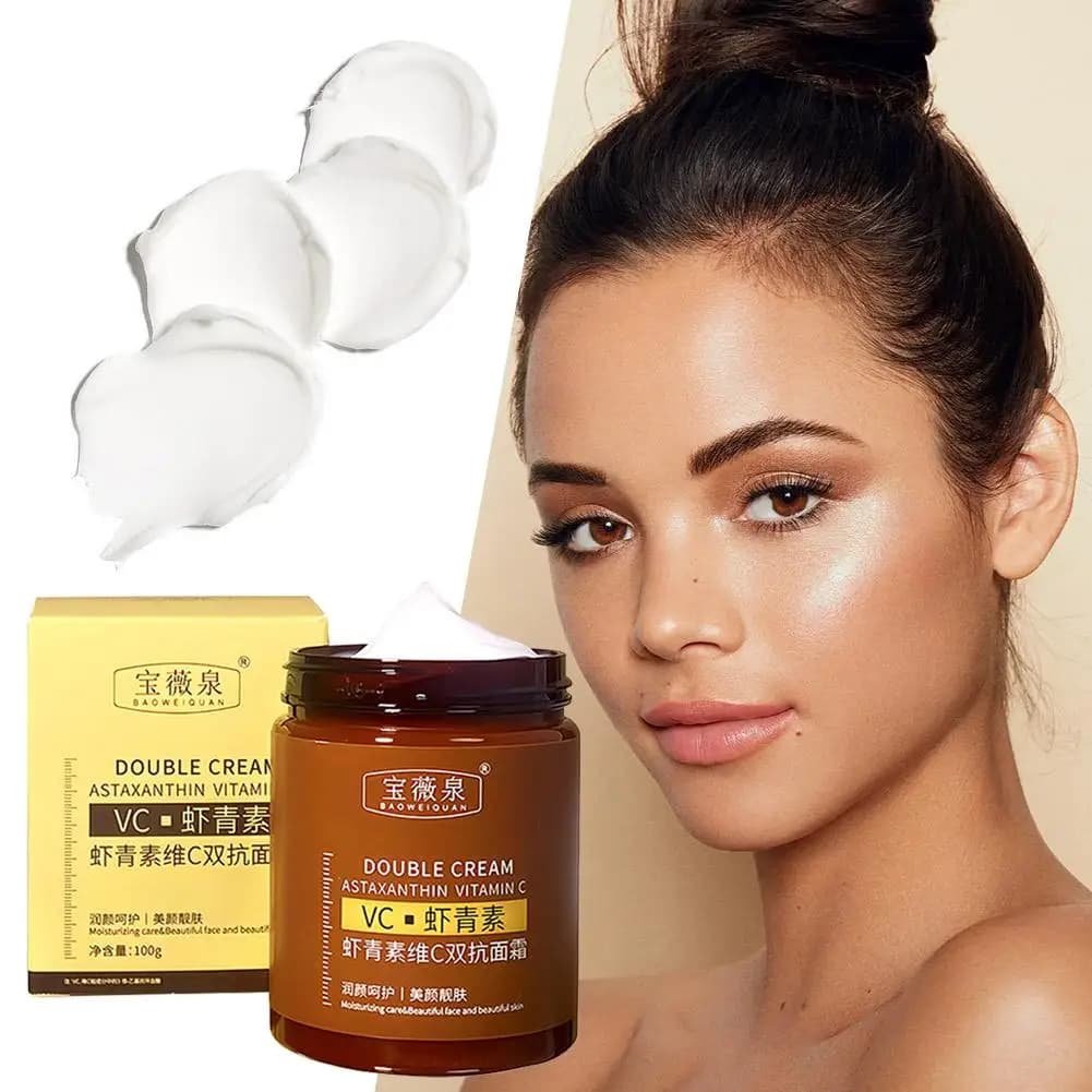 100g Astaxanthine Double Anti-rides vitamine C estompe les ridules rétinol crème pour le visage Lifting raffermissant nourrir produits de soins de la peau