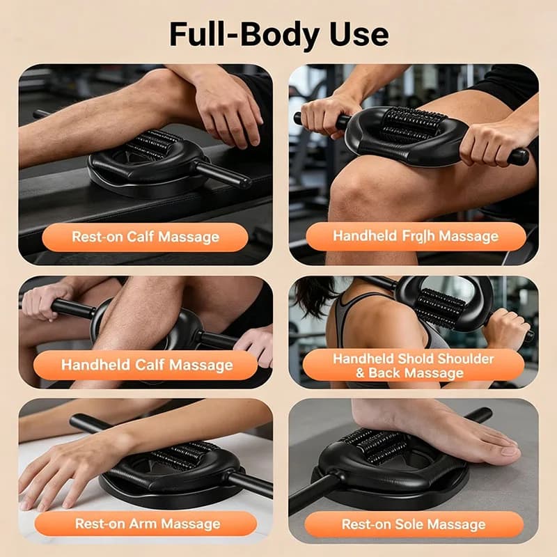 Masseur électrique à rouleaux rechargeable sans fil pour la relaxation musculaire, outil de massage profond des tissus pour soulager les douleurs aux pieds, aux mollets et aux jambes