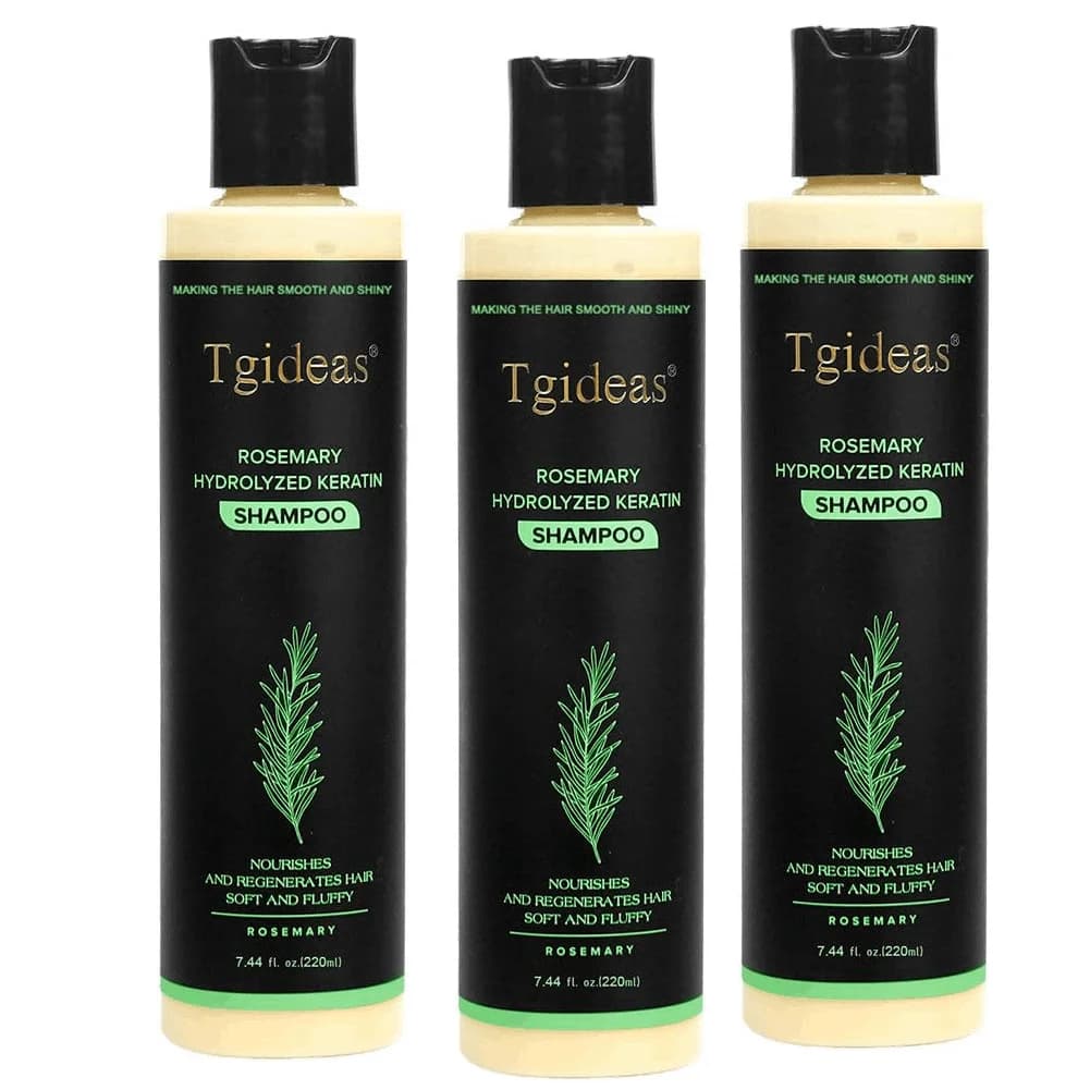 Shampooing pour la croissance des cheveux à l'huile de romarin biologique, nourrit en profondeur les follicules pileux, favorise la circulation sanguine du cuir chevelu, réduit la perte de cheveux