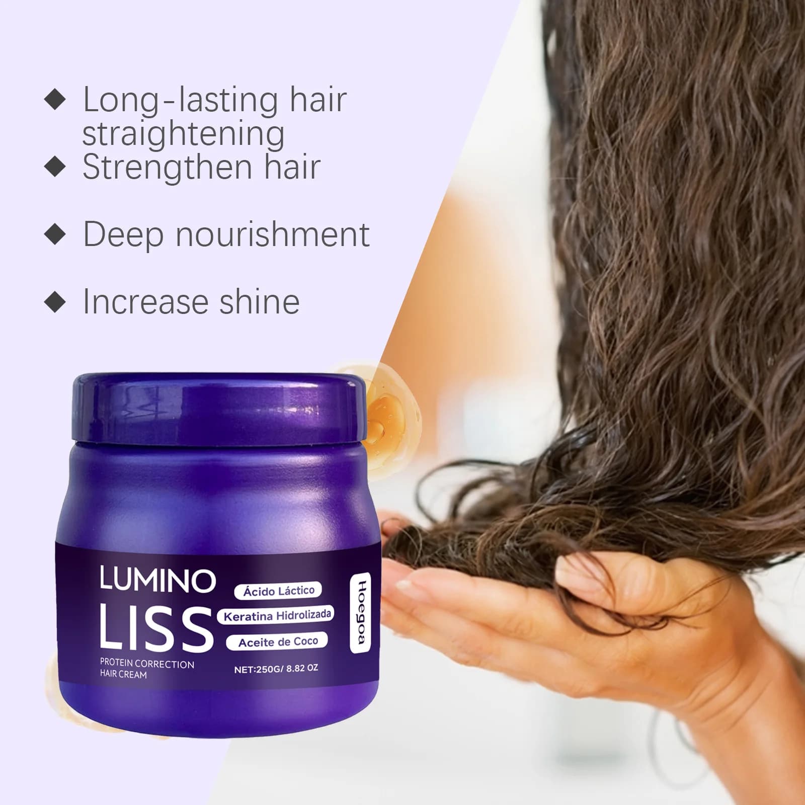 Crème capillaire à la kératine, lissante rapide, nourrissante, réparation de la kératine endommagée, améliore les frisottis, lisse, nourrissante, crème de soin lissante