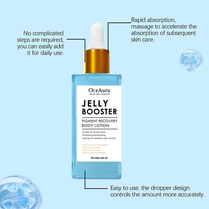 L'essence du visage Niacinamide améliore l'éclairage du teint de la peau du corps, laisse, lisse, hydratée, rafraîchissante, bien absorbante, gelée