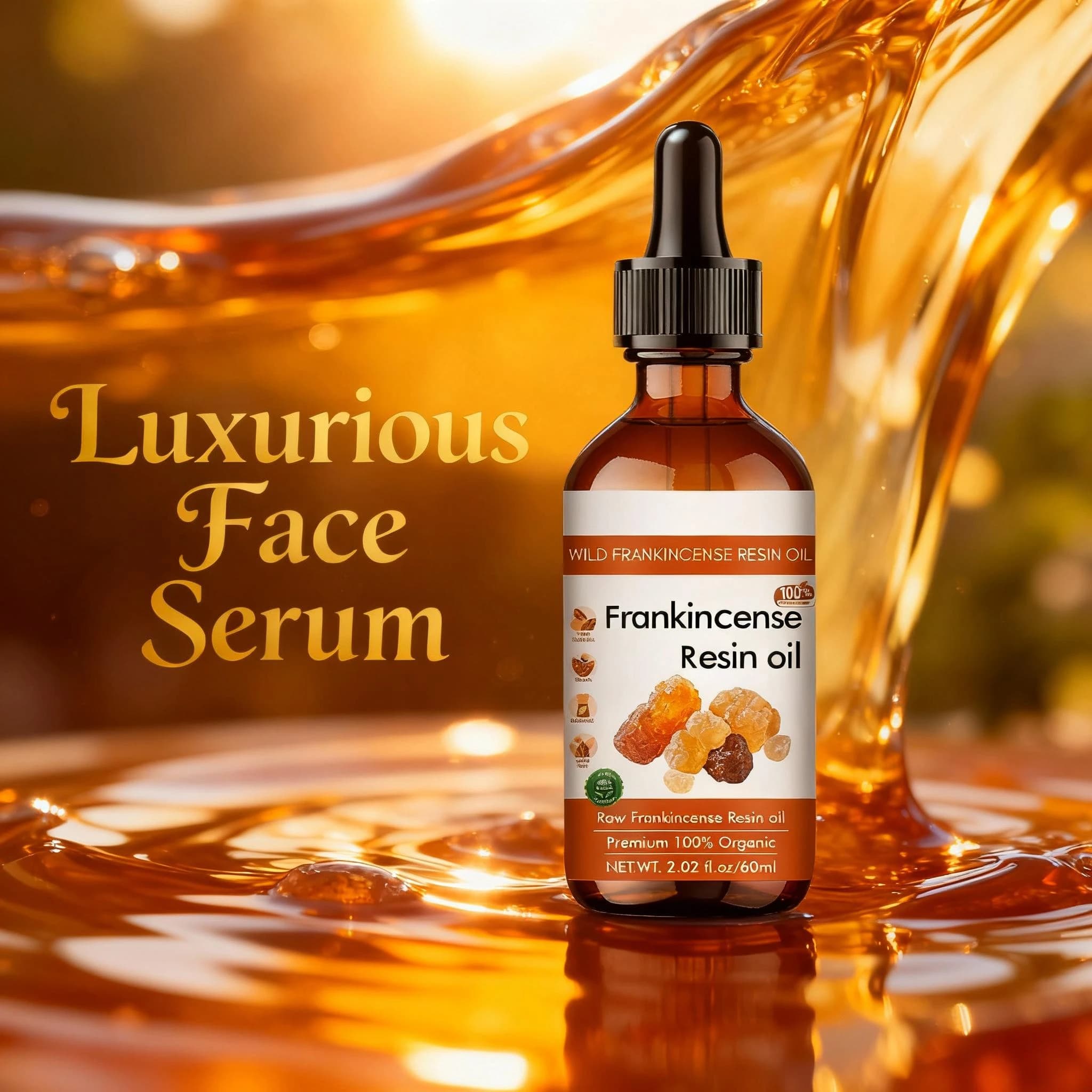 Huile de résine d'encens 100 sérum pour le visage biologique naturel pur pour l'hydratation de la peau nourrissant 60ml huile essentielle de qualité supérieure