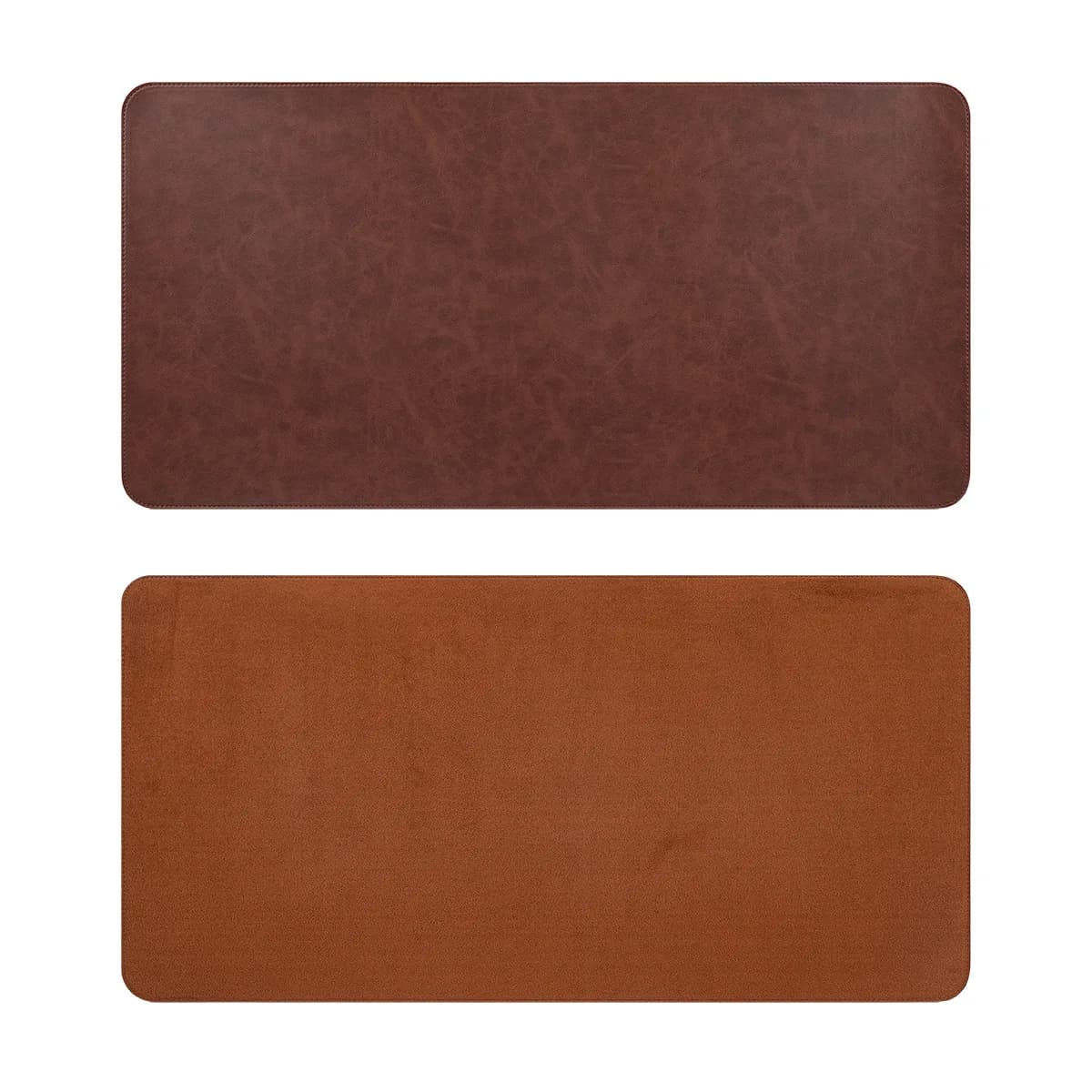 Tapis de souris en PU texturé Crazy Horse, tapis de souris portable, grand tapis de jeu imperméable antidérapant en daim, tapis de bureau pour clavier d'ordinateur