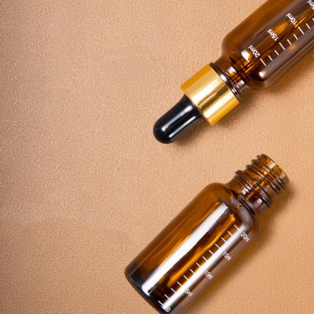 Bouteille compte-gouttes en verre ambré de haute qualité, contenant liquide d'huile essentielle, bouteille d'échantillon africain, 5ml, 10ml, 15ml, 20ml, 30ml, 50ml, 100ml