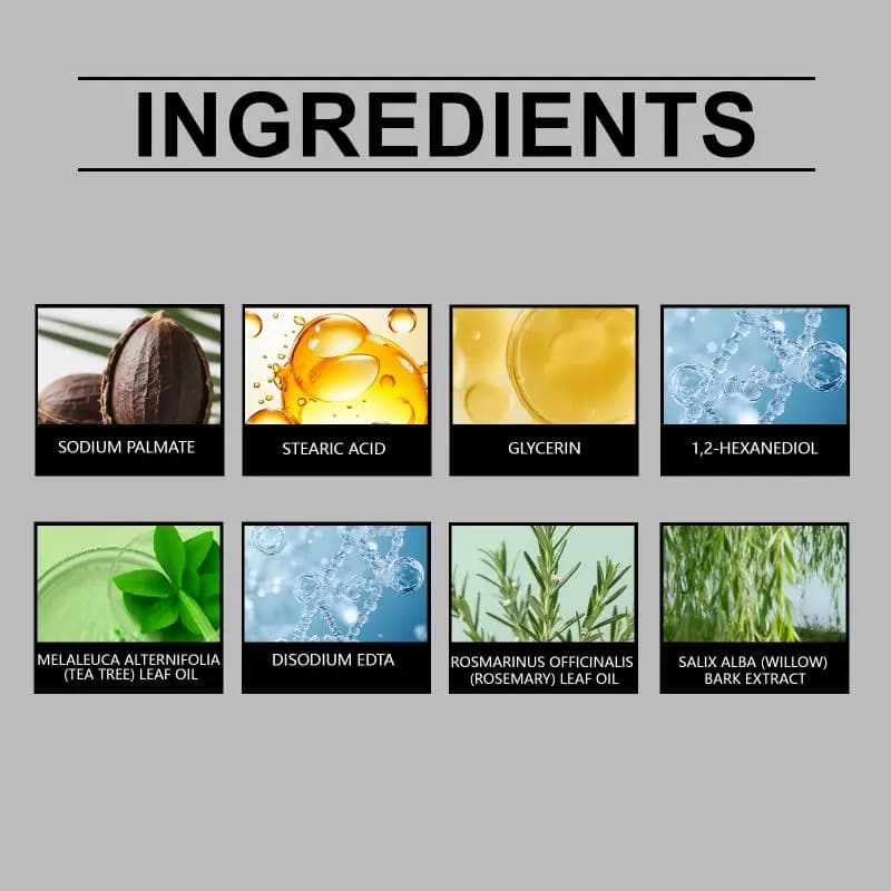 Shampooing Solide au Romarin pour Cheveux Gras – Contrôle du Volume, Nettoyage Doux, Équilibre du Sébum, Cheveux Doux et Volumineux, Soin du Cuir Chevelu