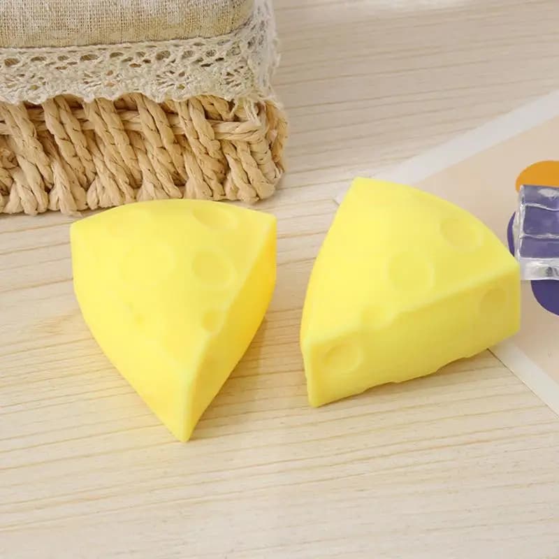 Jouet sensoriel anti-stress en forme de fromage à remontée lente, doux et compressible