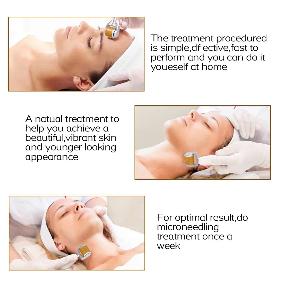Rouleau de massage pour la peau avec micro-aiguilles, outil de beauté pour le visage, équipement pour la croissance des cheveux, l'élimination des rides et des cicatrices, le raffermissement de la pea