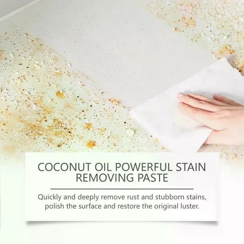 Crème Dégraissante et Nettoyante Multi-Usages à l'Huile de Coco pour Cuisine, Brillance et Éclat, Douce et Sans Résidu