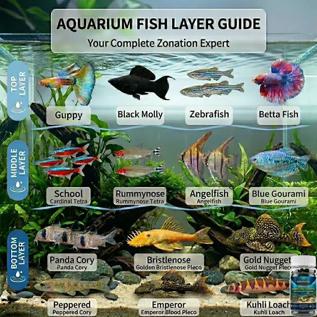 Comprimés de spiruline haute pureté pour poissons d'ondulation – Nutrition en algues enrichie, nourriture quotidienne pour crevettes rouges et poissons d'aquarium
