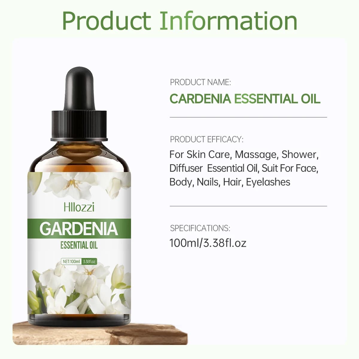 HUILE ESSENTIELLE DE GARDENIA Produits de soin du visage adaptés à tous les types de peau Convient à tous les types de peau