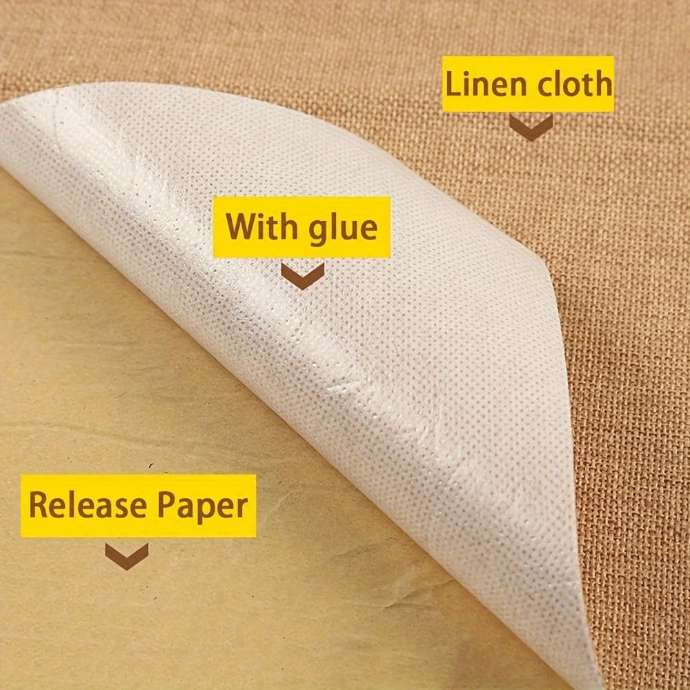 Rouleau de papier en toile de jute auto-adhésif - Matériel artisanal multi-usages pour boîtes cadeaux