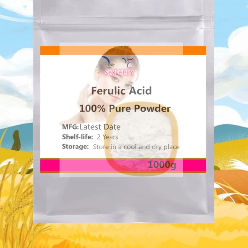 Poudre d'acide ferulique 500g-1000g, livraison rapide, extrait naturel de haute qualité, ingrédient antioxydant [Dernière Date]